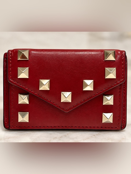 Valentino Garavani Handbags - Valentino Garavani Rockstud Tri-fold leather wallet